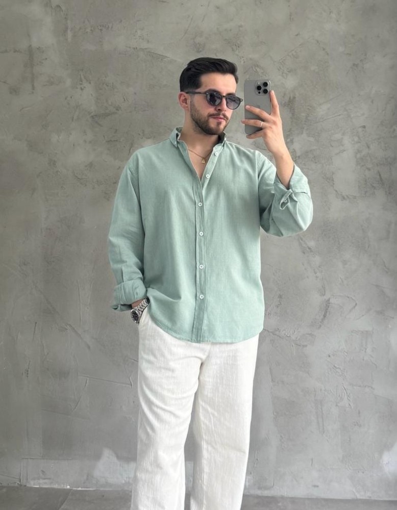 Giesto Mint Yeşil Fresh Keten Gömlek Giesto Mint Yeşil Fresh Keten Gömlek