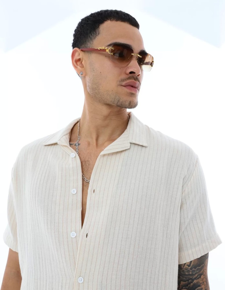 OVERSIZE İNCE ÇİZGİLİ GÖMLEK OVERSIZE İNCE ÇİZGİLİ GÖMLEK