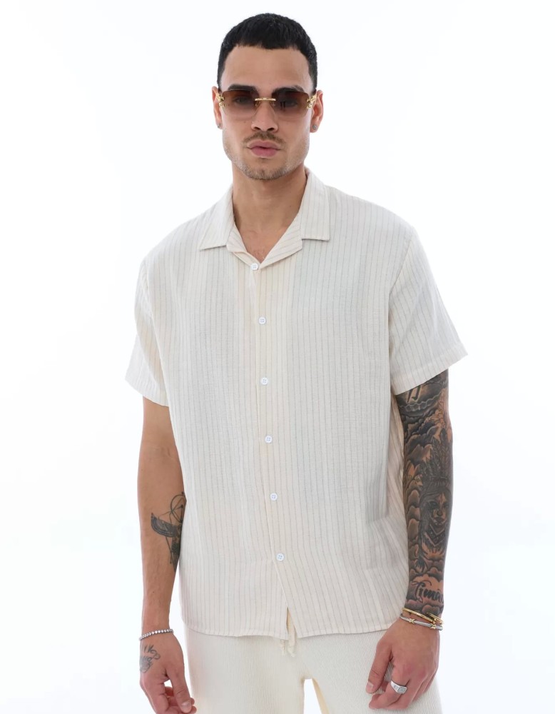 OVERSIZE İNCE ÇİZGİLİ GÖMLEK OVERSIZE İNCE ÇİZGİLİ GÖMLEK