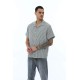 OVERSIZE KALIN ÇİZGİLİ KISA KOLLU GÖMLEK OVERSIZE KALIN ÇİZGİLİ KISA KOLLU GÖMLEK