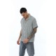 OVERSIZE KALIN ÇİZGİLİ KISA KOLLU GÖMLEK OVERSIZE KALIN ÇİZGİLİ KISA KOLLU GÖMLEK
