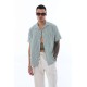 OVERSIZE KALIN ÇİZGİLİ KISA KOLLU GÖMLEK OVERSIZE KALIN ÇİZGİLİ KISA KOLLU GÖMLEK