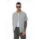 OVERSIZE KALIN ÇİZGİLİ KISA KOLLU GÖMLEK OVERSIZE KALIN ÇİZGİLİ KISA KOLLU GÖMLEK