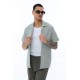 OVERSIZE KALIN ÇİZGİLİ KISA KOLLU GÖMLEK OVERSIZE KALIN ÇİZGİLİ KISA KOLLU GÖMLEK