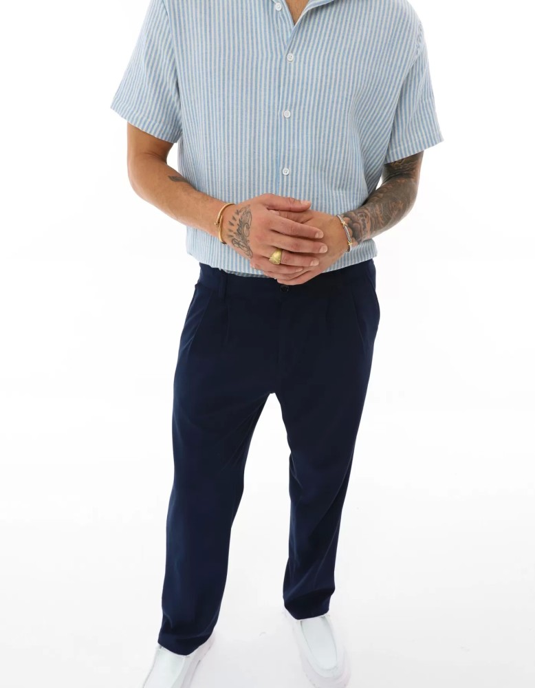 OVERSIZE KALIN ÇİZGİLİ KISA KOLLU GÖMLEK OVERSIZE KALIN ÇİZGİLİ KISA KOLLU GÖMLEK