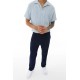 OVERSIZE KALIN ÇİZGİLİ KISA KOLLU GÖMLEK OVERSIZE KALIN ÇİZGİLİ KISA KOLLU GÖMLEK