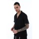 ŞERİT DELİKLİ ÖRME TRİKO GÖMLEK
