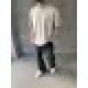 Taş Gri Yıkamalı Oysho Kumaş Oversize T-Shirt