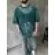 Yeşil Boyama Detaylı Oversize T-Shirt Yeşil Boyama Detaylı Oversize T-Shirt