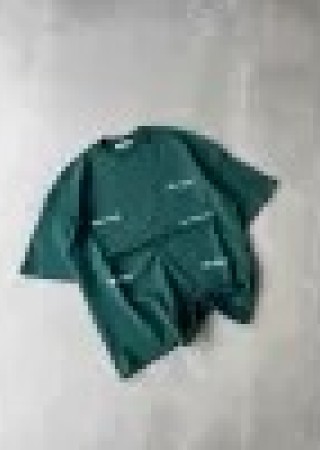 Yeşil Premium Baskılı Oversize T-Shirt